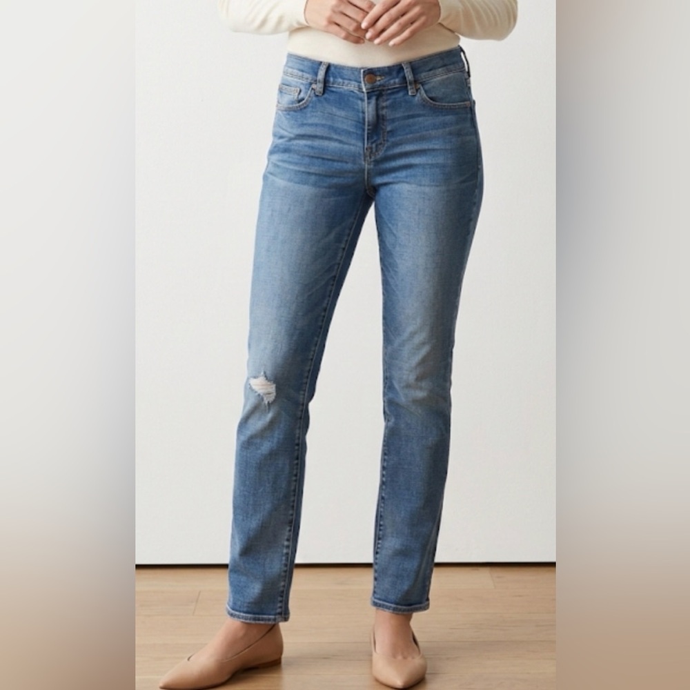 J. Crew Women's Distressed Blue Skinny Jeans